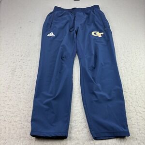 Georgia Tech Yellow Jackets Adidas Track Pants Mens Large Blue Player Issue NCAA